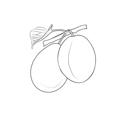 Plums 1 Free Coloring Page for Kids