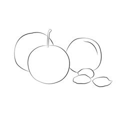 Three Plums Free Coloring Page for Kids