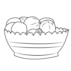 Pomegranate 1 Free Coloring Page for Kids