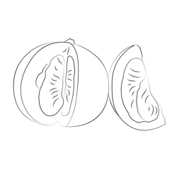 Pomelo Cut Free Coloring Page for Kids