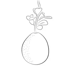 Pomelo Up Tree Free Coloring Page for Kids