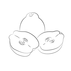Quince Cut Free Coloring Page for Kids