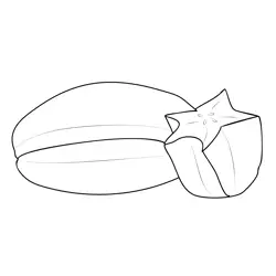 Star Fruit 3 Free Coloring Page for Kids