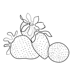 Fresh Strawberry Pie Free Coloring Page for Kids