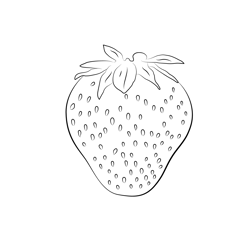 Isolated Strawberries Free Coloring Page for Kids