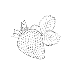 Strawberry 1 Free Coloring Page for Kids