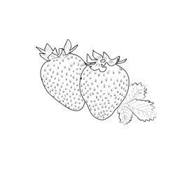 Strawberry 2 Free Coloring Page for Kids