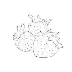 Strawberry Red Pic Free Coloring Page for Kids