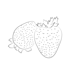 Strawberry Sweet Free Coloring Page for Kids