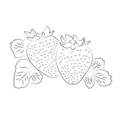 Strawberry Up Free Coloring Page for Kids