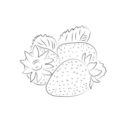 Strawberry With Back Look Free Coloring Page for Kids