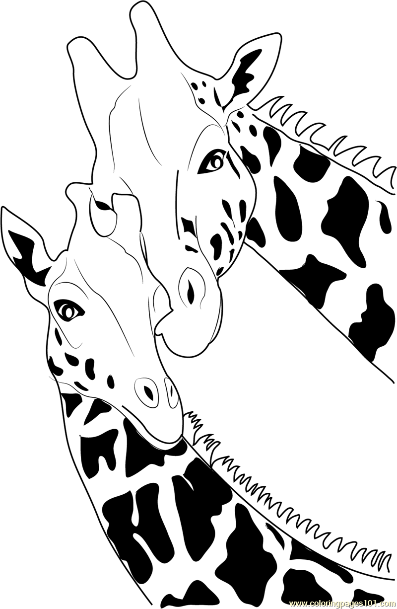 Giraffe Coloring Page for Kids - Free Giraffe Printable Coloring Pages