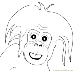 Gorilla Small Baby Free Coloring Page for Kids