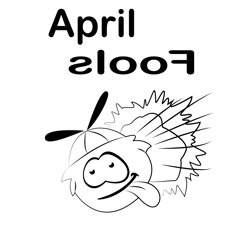 April Fool Free Coloring Page for Kids