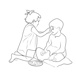 Bhai Duj 4 Free Coloring Page for Kids