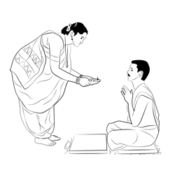 Bhaubeej Free Coloring Page for Kids