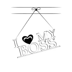 Love Boss Free Coloring Page for Kids