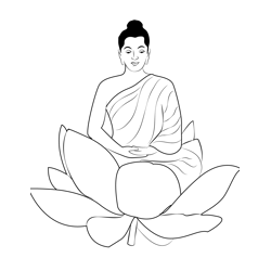 Blessed Budhha Purnima Free Coloring Page for Kids