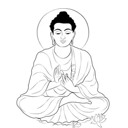 Buddha Purnima Free Coloring Page for Kids