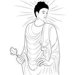 Happy Buddha Purnima Free Coloring Page for Kids