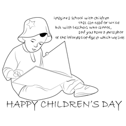 Celebrating Children's Day Free Coloring Page for Kids