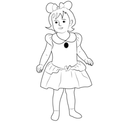 Cute Children Free Coloring Page for Kids