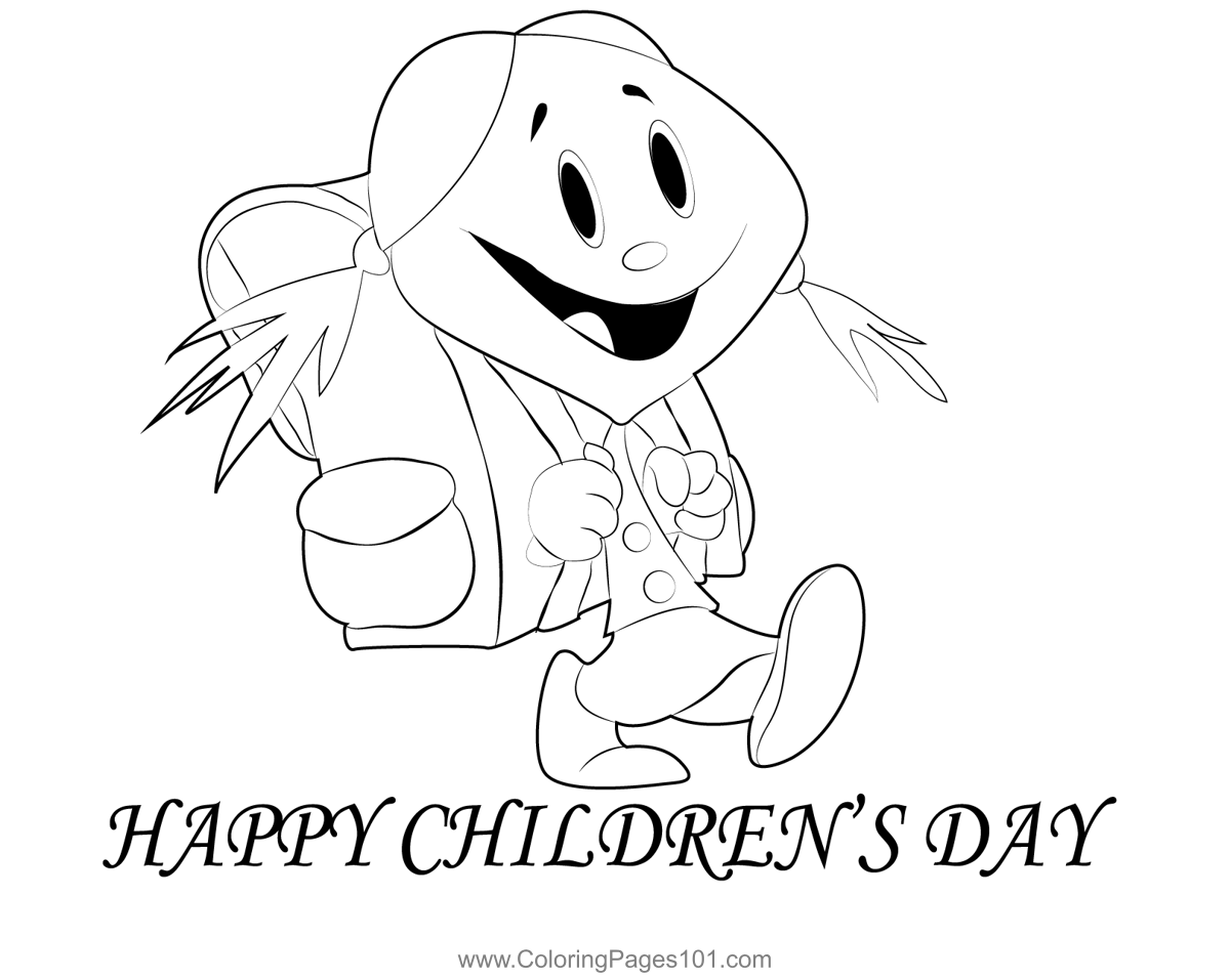 Funny Childrens Day Coloring Page for Kids - Free Children's Day Printable  Coloring Pages Online for Kids  | Coloring Pages for  Kids