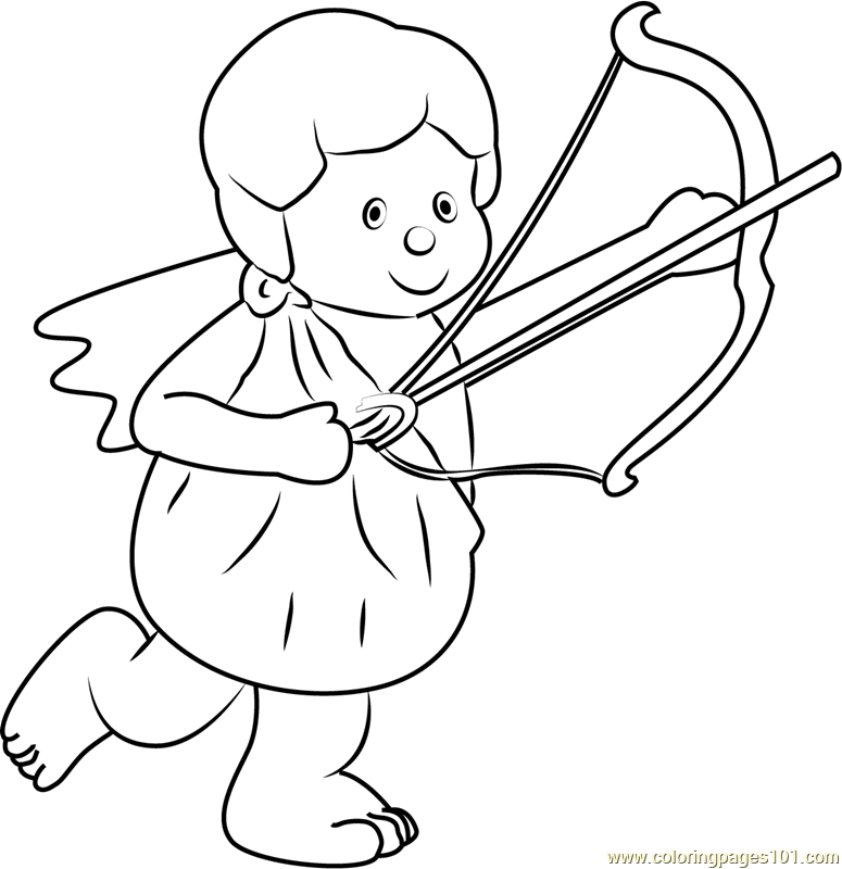 Cute Angel Coloring Page for Kids - Free Christmas Angels Printable