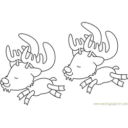 Caribou Free Coloring Page for Kids