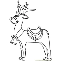 Reindeer Free Coloring Page for Kids