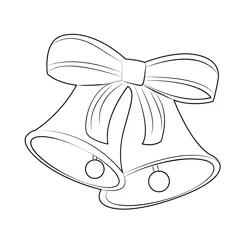 Christmas Bell Free Coloring Page for Kids