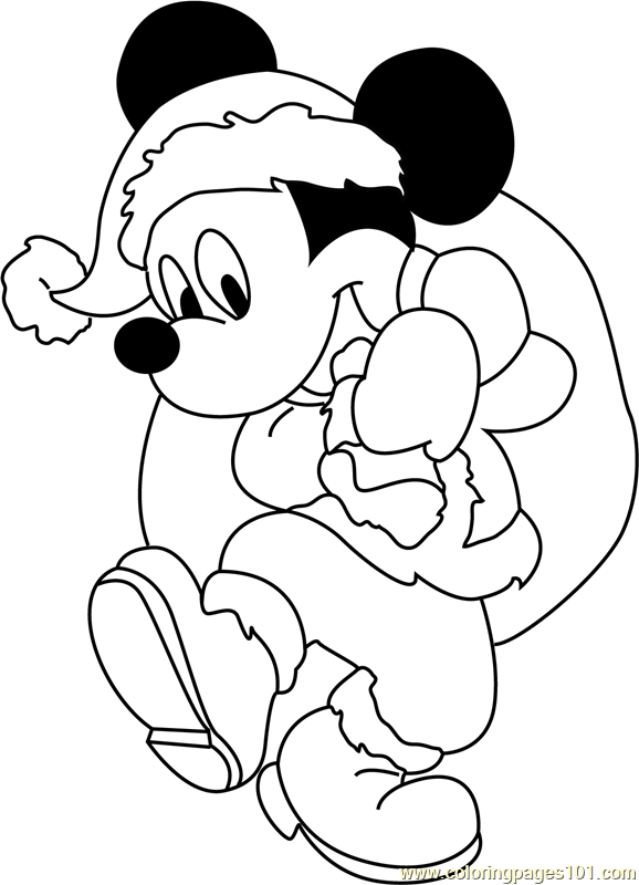 disney coloring pages mickey mouse christmas