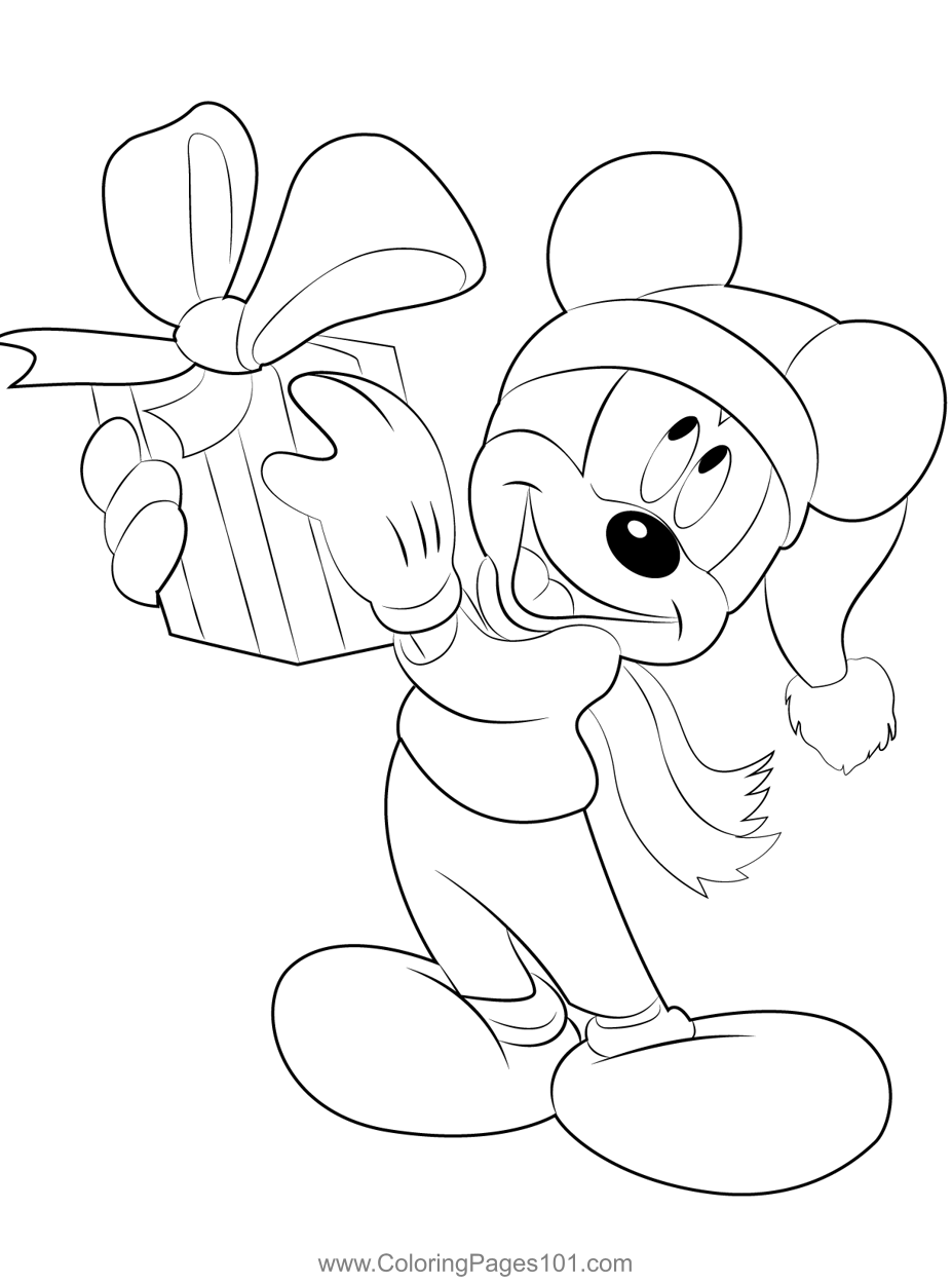 Disney Christmas Coloring Page for Kids - Free Christmas Cartoons Printable  Coloring Pages Online for Kids  | Coloring Pages for  Kids