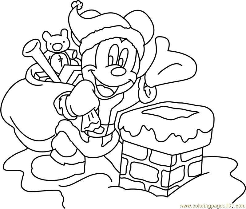 disney coloring pages mickey mouse christmas