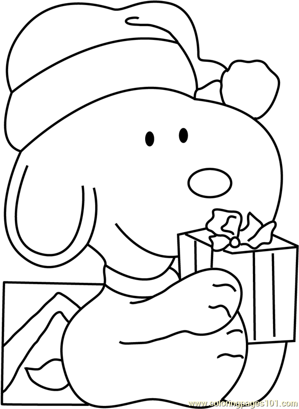 snoopy santa coloring christmas cartoons coloringpages101 printable pdf