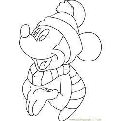 Disney Christmas Mickey Mouse s Free Coloring Page for Kids