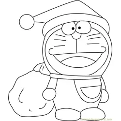 Garfield Santa Claus Free Coloring Page for Kids