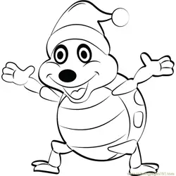 Happy Christmas Turtle Free Coloring Page for Kids