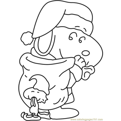 Snoopy Free Coloring Page for Kids