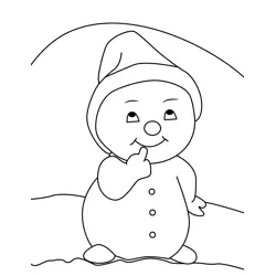 Baby Snowman Free Coloring Page for Kids