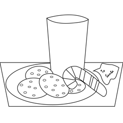 Cookies For Santa Free Coloring Page for Kids