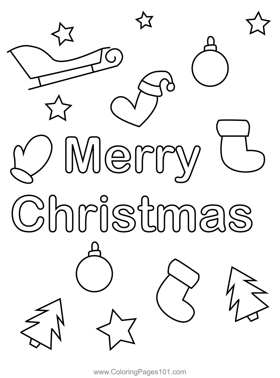 merry christmas images coloring pages