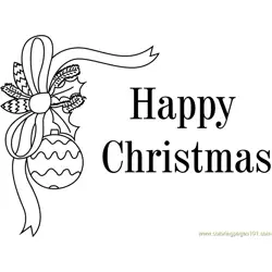 Christmas Greeting Card Free Coloring Page for Kids