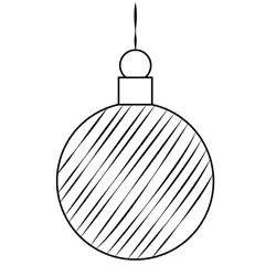 Christmas Ball Free Coloring Page for Kids