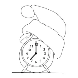 Clock Free Coloring Page for Kids