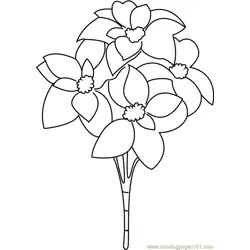 Christmas Flowers Free Coloring Page for Kids