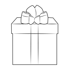 Christmas Gift Free Coloring Page for Kids