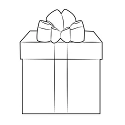 Christmas Gift Free Coloring Page for Kids