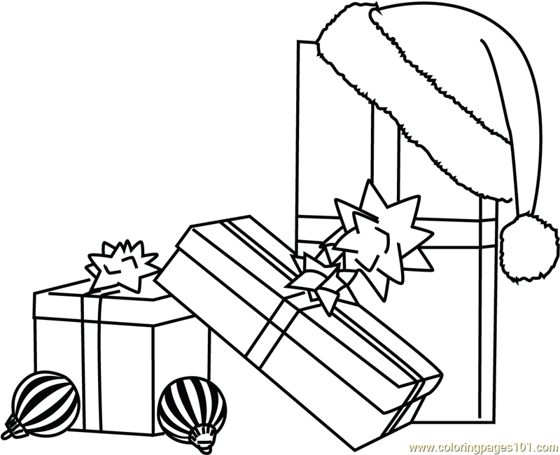 Christmas Gifts Coloring Page for Kids - Free Christmas Gifts Printable ... Christmas Presents Coloring Sheets