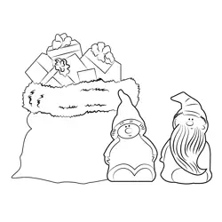 Christmas Presents Free Coloring Page for Kids